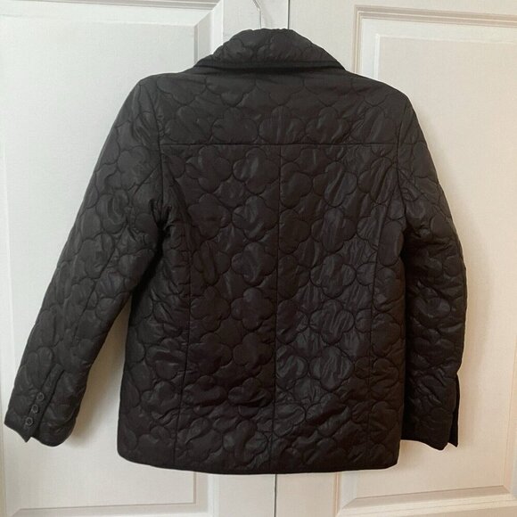 Farhi by Nicole Farhi Jacket Womens 8 Black Quilted Shacket - Picture 8 of 8
